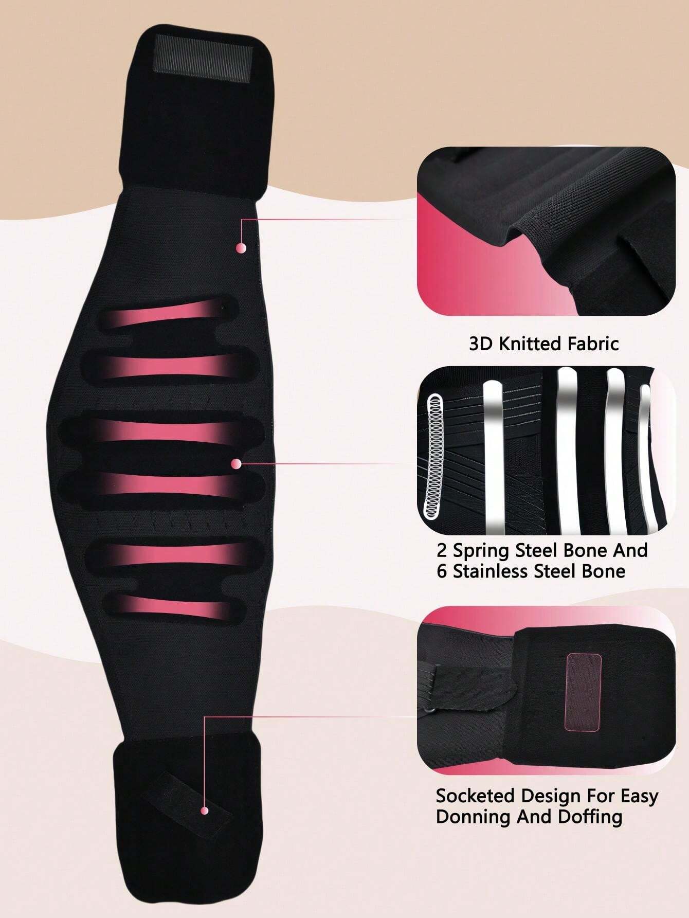 Back Brace Support Belt For Lower Back With Pulley System, Adjustable