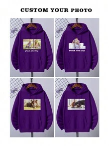 Customized Plus Size Men Graphic Print Funny Drawstring Hoodie