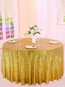 1pc Glitter Tablecloth Sparkly Wedding Tablecloth For Baby Showers, Birthdays, Christmas Party Decorations