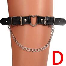 1 Pc PU Leather Leg Ring Elasticity Carnival Punk Thigh Ring Body Chain Halloween Valentine's Day Valentines