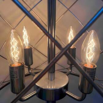 Small Screw Candle Light Bulbs, Vintage E14 Edison Filament Light Bulb Dimmable Decorative 25W SES Bulbs Warm White 2700K, Pack Of 4