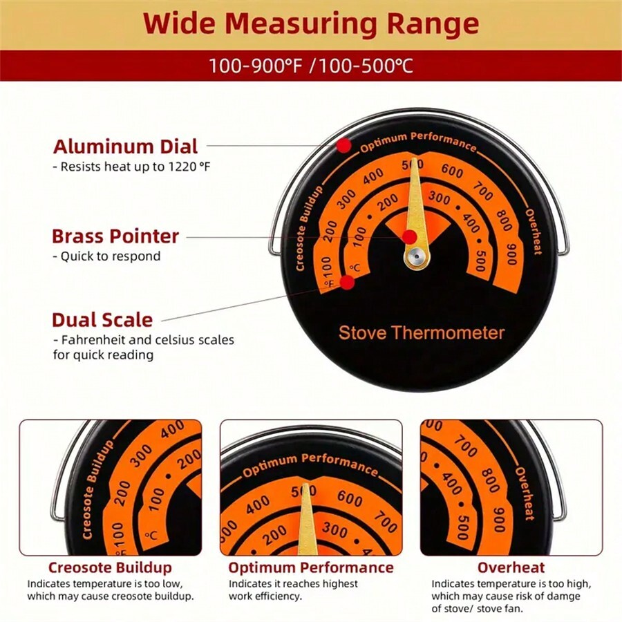 1pc Stove Thermometer Oven Stove Temperature Stove Top