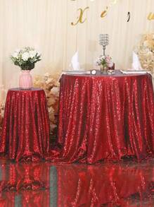 1pc Glitter Tablecloth Sparkly Wedding Tablecloth For Baby Showers, Birthdays, Christmas Party Decorations