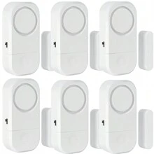 EMASTIFF 130DB Alarm Door Security Protection Window Wireless Burglar With Magnetic Sensor Home Safety Built-In 3*LR44 Battery Support 6 Function Settings,Adjustable Sound
