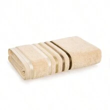 LUMINA BATH TOWEL 70CM X 140CM SAND WITH BROWN - 10189/1 - KARSTEN - 米色 - 查看 1