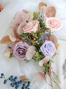 Real Looking Foam Fake Roses With Stems For DIY Wedding Bouquets Bridal Shower Centerpieces Floral Arrangements Party Tables Home Decorations(No Box, Packaged In OPP Bag), Valentine Day, Gift - Multicolor - View 6