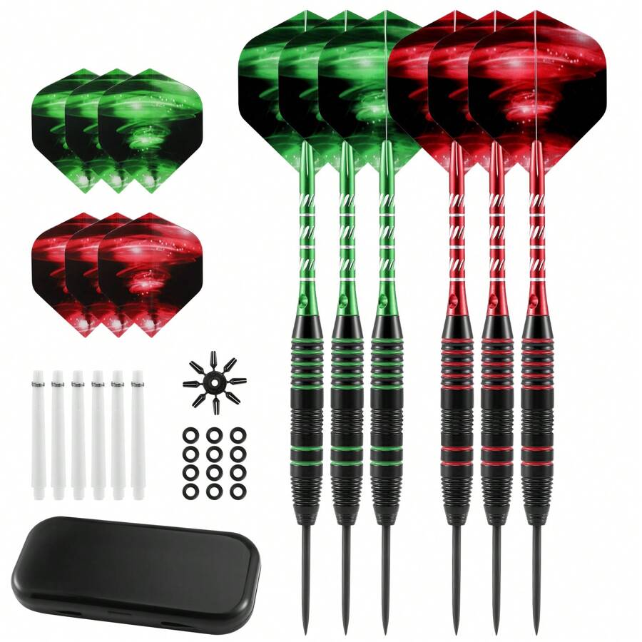 Steel Point Dart,22g Darts Set,Professional Metal Dart, Aluminum Axis Dart With Additional Wings, Metal Dart For Dart Board, Professional And Beginner Dart Set - Multicolor - View 1