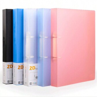 1 件 A4 文件夹，PP 塑料 2 环 D 形活页夹，办公用品文件整理器，返校，学校用品