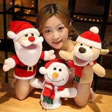 Christmas Decoration Cute Christmas Hand Puppets Cartoon Plush Toy Santa Claus Elk Snowman Penguin Telling Story Early Education Toy Plush Toys Plush Nursery Decorations Cute Toy Great For Gifts And Home Decor Perfect Easter Christmas And Thanksgiving Gifts, New Year And Valentine's Day Gifts - Multicolor - View 9