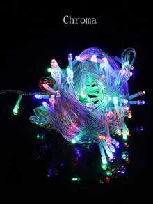 1 件户外 LED 灯串 - 闪烁的星星仙女灯，适用于圣诞节、婚礼和节日装饰 - 彩色花园灯串、装饰性霓虹灯、星光灿烂的 LED 花彩灯（不含电池）、房间装饰圣诞装饰圣诞灯卧室装饰家居装饰派对装饰节日圣诞礼物感恩节圣诞树装饰饰品 - 多色 - 查看 6