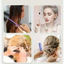 6件套发刷套装、美发喷雾瓶、发辫环、鼠尾梳、梳理发刷、边缘控制发刷 - 彩色 - 查看 8
