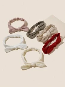 3pcs/Set 0-4 Months Baby Elastic Rabbit Ear Headbands, Soft & Cute Headwear, All Season - Multicolor - View 2