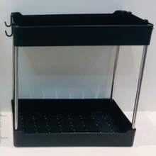 1pc Double Layer Kitchen Storage Rack, Stainless Steel Pillar Type Under Sink Organizer (Attention: Please Refer To The Size Chart And Estimate The Size Yourself. Our Product Is A Small Double-Layer Storage Rack, Please Be Cautious When Placing Your Order!) - Multicolor - View 6