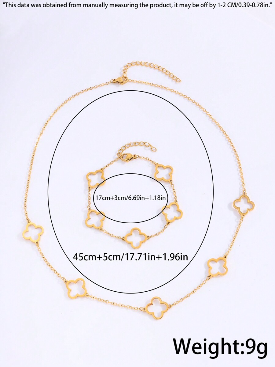 Camhanno 2 Pcs Of Exquisite And Simple Stainless Steel CutOut Flower