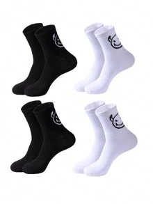 4 Pairs Men's Halloween Crew Socks - Multicolor - View 2
