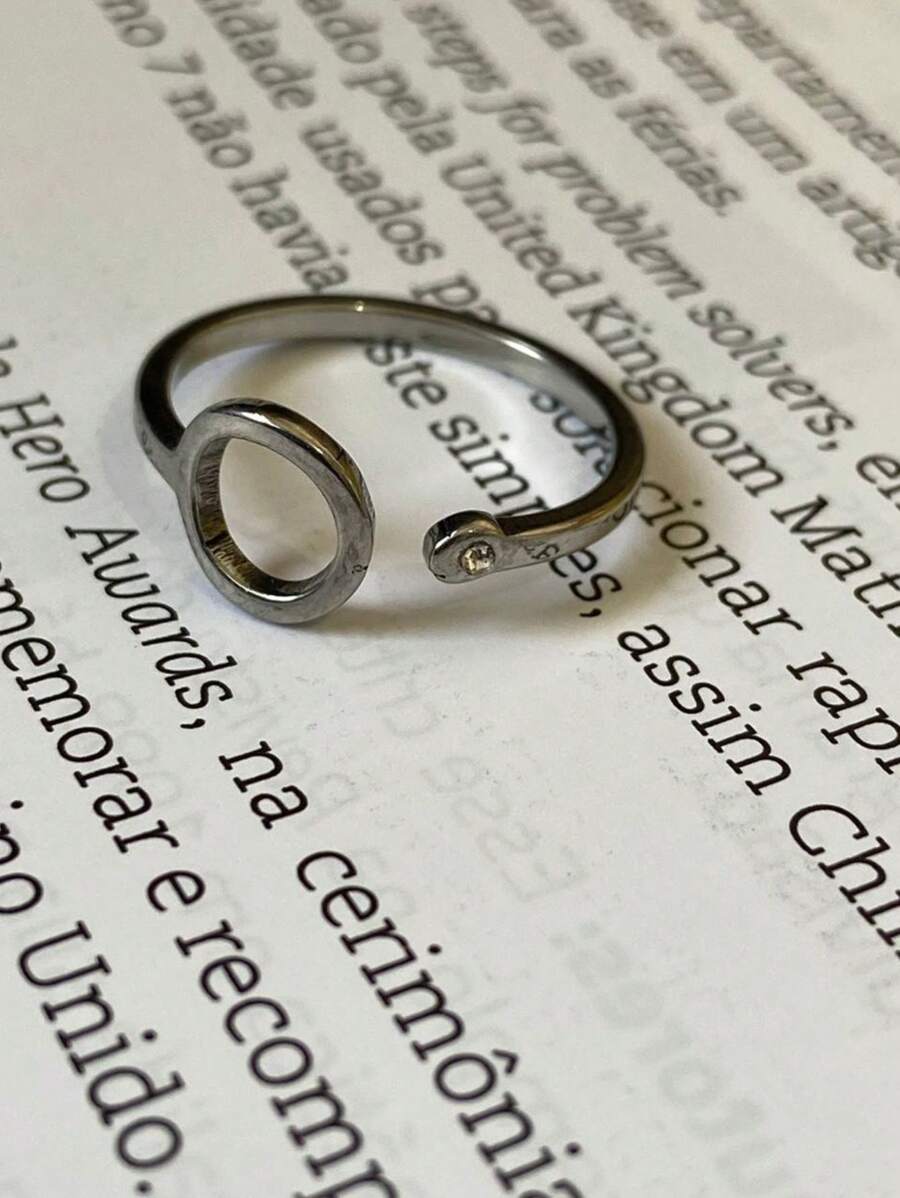 Stainless Steel Ring - Silver - View 1