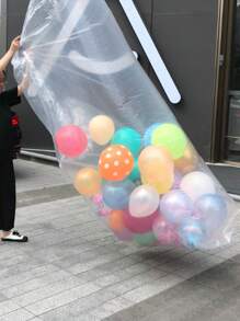 1PC Balloon Storage Bag Reusable Thickened Storage Bag Multiple Sizes Available,Christmas - Clear - View 1