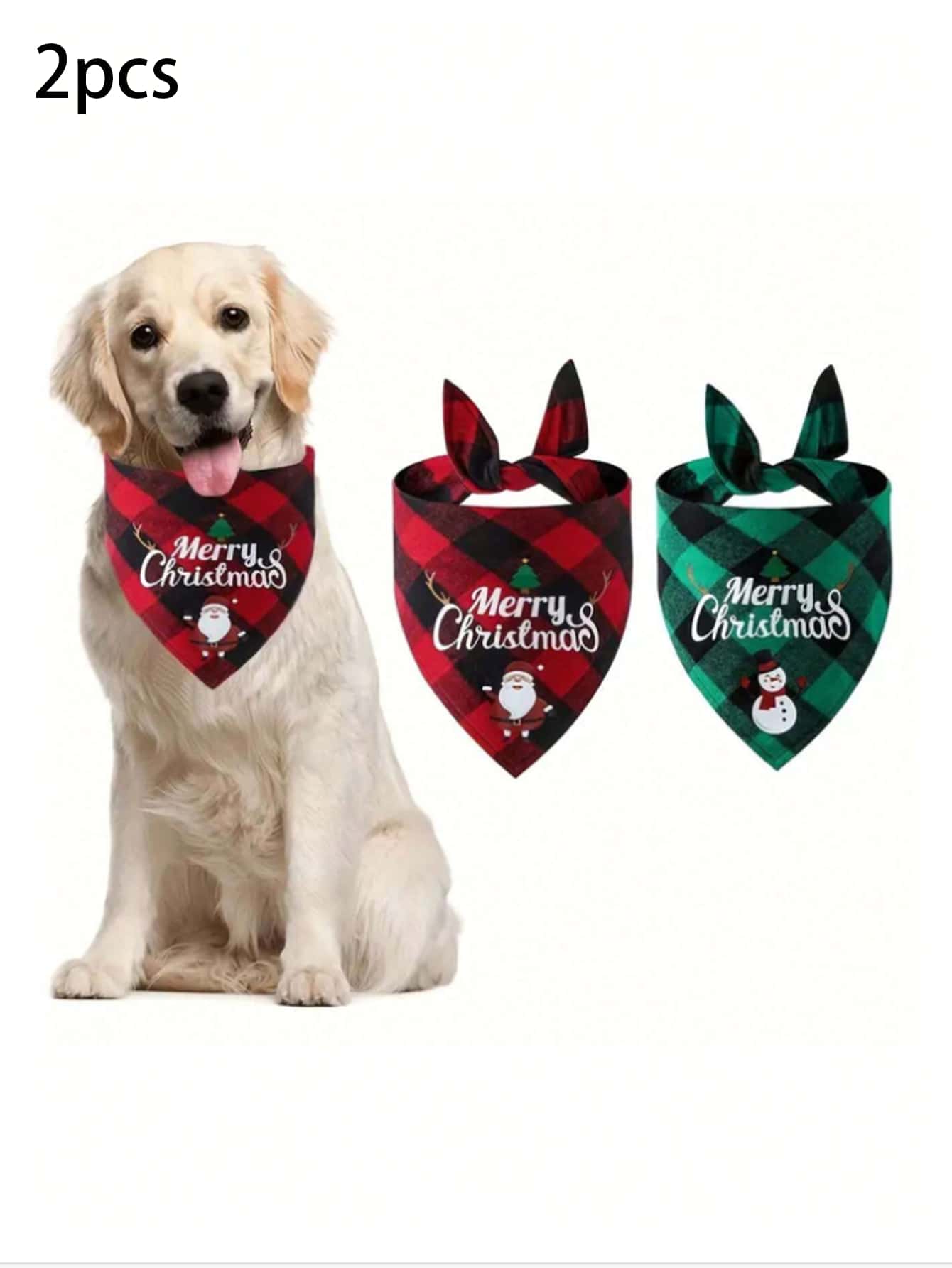 1/2 Pcs Christmas Triangular Scarf, Bib, Pet Party, Family Members, Pet Scarf, New Year Celebration, Christmas Tree Decoration, Napkin
