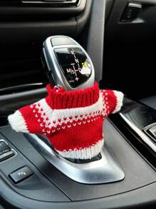 Personalized Small Sweater For Car Gearshift Covers, Suitable For Autumn & Winter Car Interior Decor