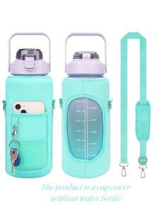 1pc 2000ml/64oz Acrylic Bottle Cover(Without Water Bottle And Key), Black Pocket Detail Tumbler Sleeve For Kitchen, Back To School Supplies Home Kitchen Appliances Accessories Gadgets Tools Christmas Kitchen Stuff Cooking Christmas - Multicolor - View 7