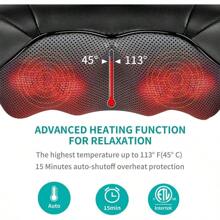 Shiatsu Neck & Back Massager With Heat Deep Kneading Massage Pillow For Shoulder - 1 - 查看 4