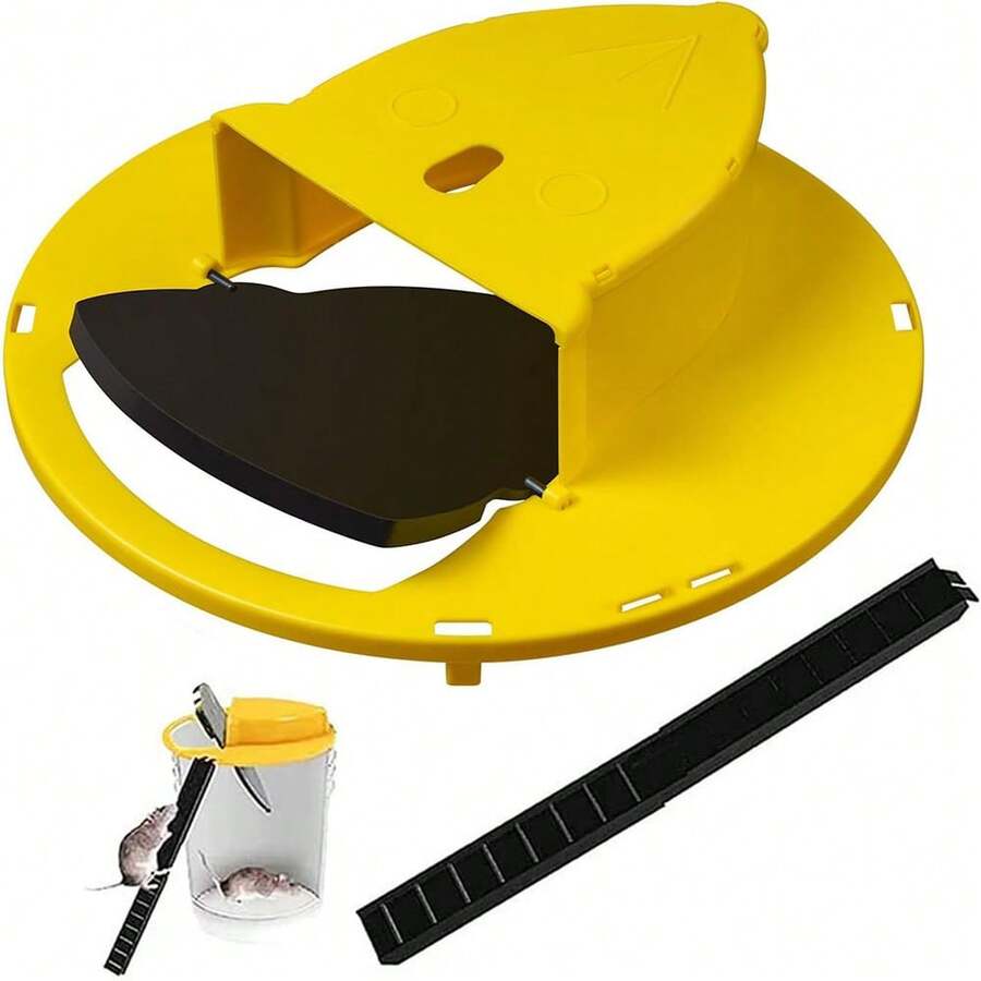 Flip-Top Mouse Trap, Automatic Resetting Mouse Trap For Indoor And Outdoor Use - Yellow - View 1