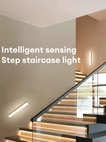 1 橱柜底灯 无线运动传感器 LED 灯带 LED 长感应灯 可充电磁性小夜灯 适用于走廊厨柜、楼梯、过道衣柜、家庭房间装饰 10/20/30/50cm 尺寸