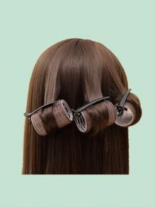 4 Pieces Self-Gripping Hair Rollers Set With 2 Rollers And 2 Hair Clips - Perfect For Creating Different Styles Of Hair - Multicolor - View 5