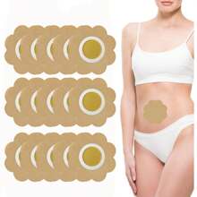10/20/30pcs Beauty Navel Patch, Body Care Stickers - Beige - View 1