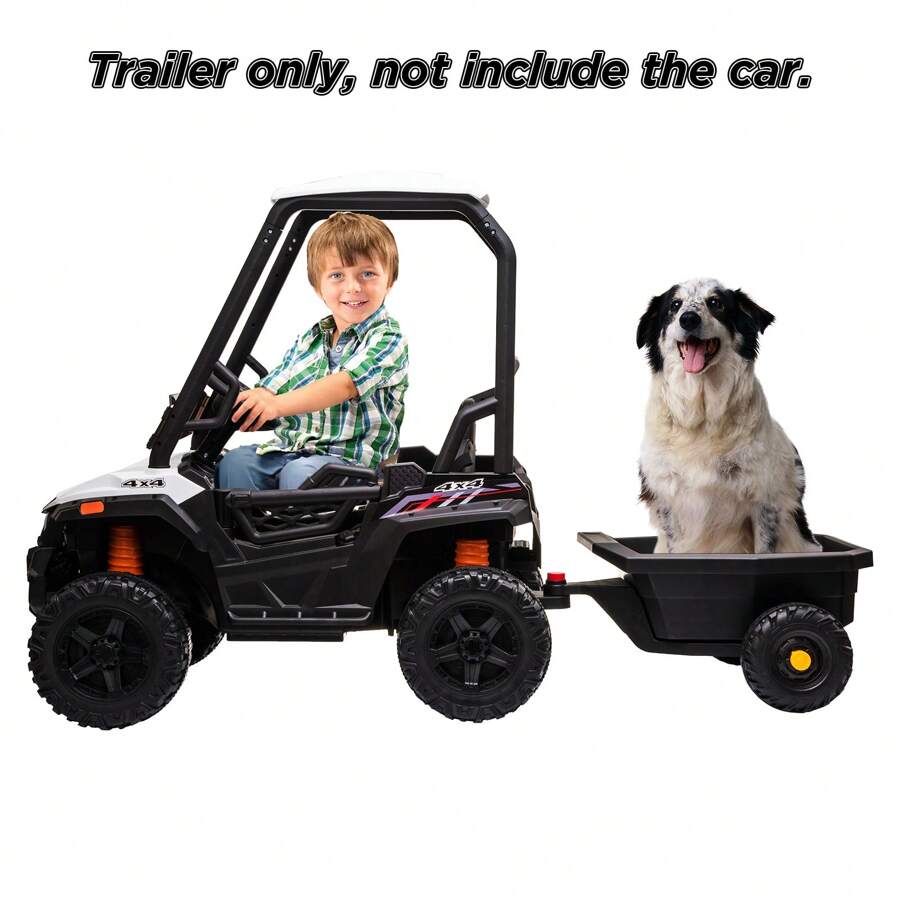 Trailer Compatible With 12V Kids Ride On Car Toddler Electric Ride On