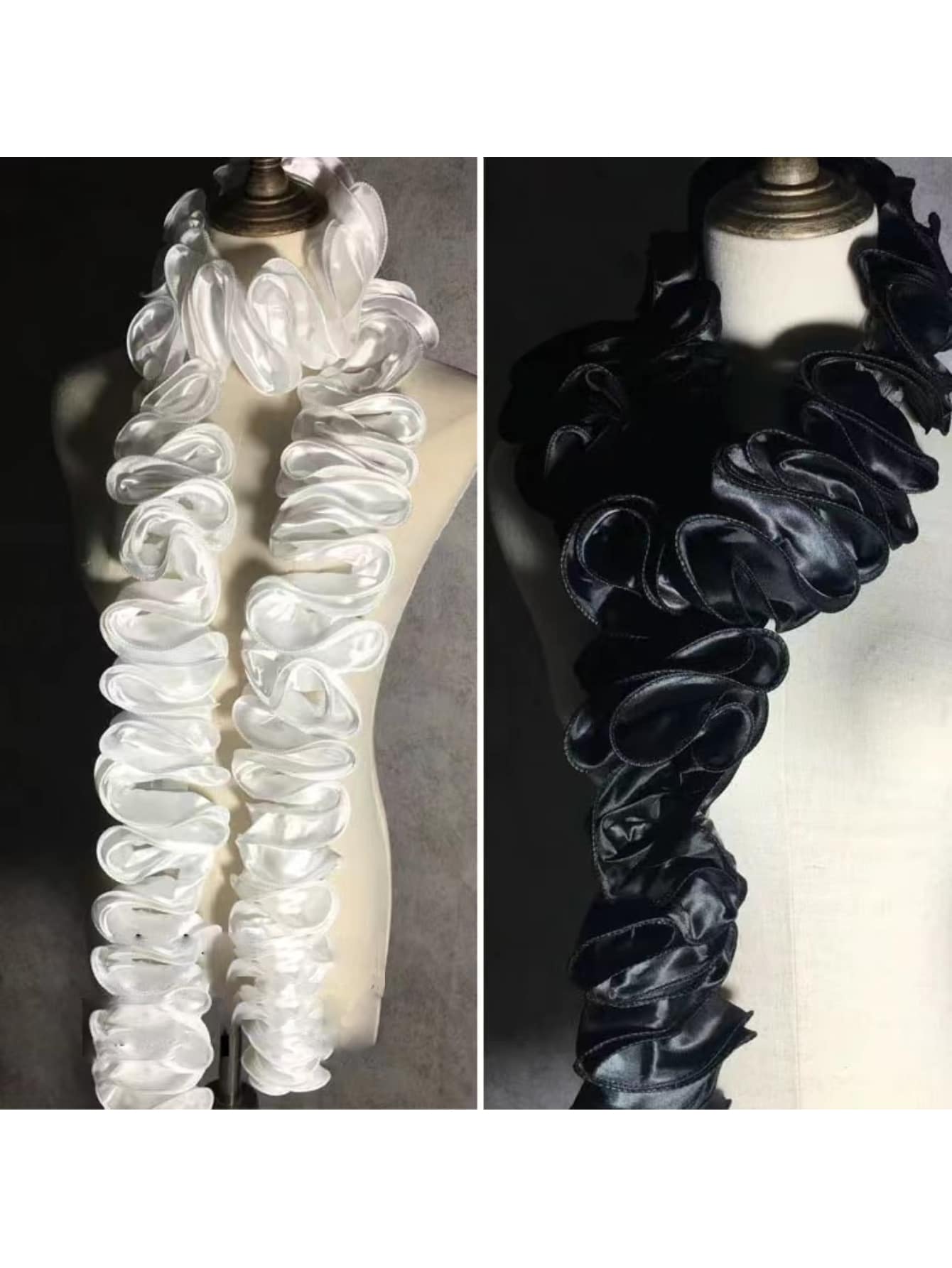 1 码（9 厘米）高端缎面蕾丝纹理设计师网眼面料，适用于服装缝纫 DIY、女士 - 彩色 - 查看 1