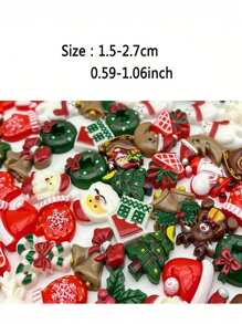30/50 Peças de Ornamentos de Arte de Unhas de Natal, Mini Enfeites de Natal, Miniaturas de Natal em Resina de Anjo, Papai Noel, Árvores de Natal, Boneco de Neve para Decoração de Arte de Unhas, Arte de Unhas DIY, Decoração de Capa de Telefone Celular, Decoração Artesanal