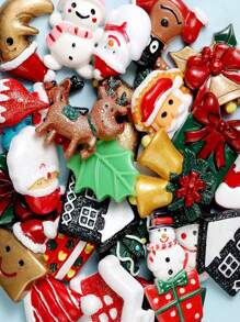 30/50 Peças de Ornamentos de Arte de Unhas de Natal, Mini Enfeites de Natal, Miniaturas de Natal em Resina de Anjo, Papai Noel, Árvores de Natal, Boneco de Neve para Decoração de Arte de Unhas, Arte de Unhas DIY, Decoração de Capa de Telefone Celular, Decoração Artesanal