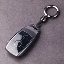 1 件装时尚简约 TPU 汽车钥匙保护套，适用于奔驰新款 A 级、C 级、E300、S 级、CLA 级、CLS 级、GLA 级、GLC260 级、GLE450 级、GL 级、GLS 级、G 级等车型及配件 - 透色系列 - 查看 2