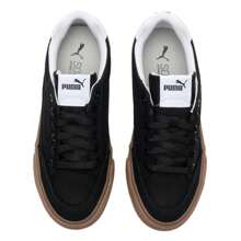 Puma Court Classic Vulc 复古运动鞋，低帮休闲帆布鞋，395020-15 - 黑色-白-黑色 - 查看 8