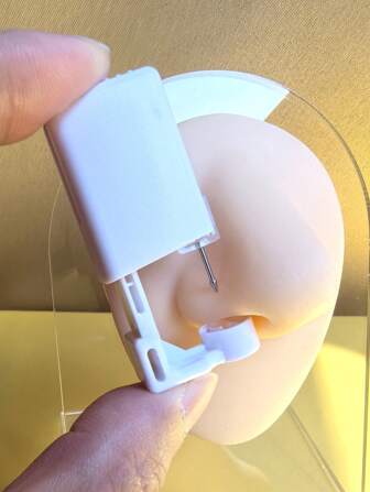 2/4/10pcs Disposable Sterile Nose Piercing Tool Kit With Stainless Steel CZ Nose Stud