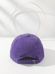 1 件装水洗纯色复古个性化女士棒球帽