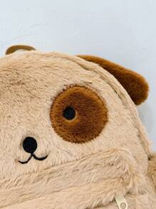 Embroidered Custom Plush Backpack, Cute Little Bear Backpack, Casual Versatile Dog Backpack, Cute Soft Girl Plush Backpack - Multicolor - View 7