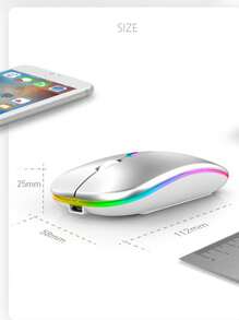 Rechargeable Bluetooth Dual Mode Backlit Wireless Mouse, Silent Wireless Mouse For Computer Laptop Office Gaming