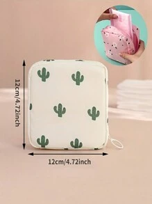 1 pièce Sac de rangement de voyage à la mode multifonctionnel - parfait pour les articles de toilette, les serviettes hygiéniques, les cosmétiques - pratique et multifonctionnel