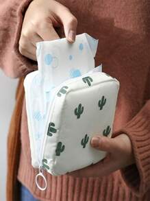 1 pièce Sac de rangement de voyage à la mode multifonctionnel - parfait pour les articles de toilette, les serviettes hygiéniques, les cosmétiques - pratique et multifonctionnel