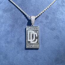 DUBSS 1 Piece Iced Out Dream Catcher Pendant Necklace For Men  Plated Cubic Zirconia Hip Hop Jewelry - Letter - View 3