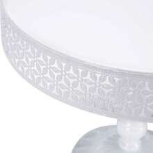 3pcs Of Diameter 8", 10", 12" Cake Stands Set With Lace Trim For Dessert Table, Wedding, Party, Birthday, Baby Shower, Decorations (Light Gold/Cream White/White) - 奶油白 - 查看 7
