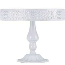 3pcs Of Diameter 8", 10", 12" Cake Stands Set With Lace Trim For Dessert Table, Wedding, Party, Birthday, Baby Shower, Decorations (Light Gold/Cream White/White) - 奶油白 - 查看 5