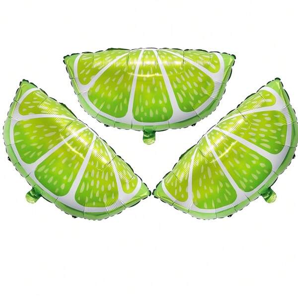 3 piezas Globos decorativos de frutas gigantes, globos para decoraciones de fiesta de cumpleaños (Limón)
