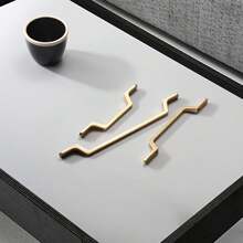 10-Pack Sand Golden Cabinet Handles - Aluminum Alloy Drawer Pulls, Copper Metal Finish, Painted Cabinet Hardware With Multiple Components For Kitchen And Furniture Applications - Multicolor - View 8