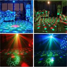 Đèn tiệc DJ Đèn bóng Disco với cáp USB 9,8ft và kích hoạt âm thanh chiếu hoa văn, đèn sân khấu nhấp nháy màu RGB, thân máy bằng nhựa ABS tất cả trong một thích hợp cho tiệc khiêu vũ trong nhà sinh nhật lễ hội quán bar karaoke giáng sinh đám cưới câu lạc bộ biểu diễn - màu đen - Xem 3