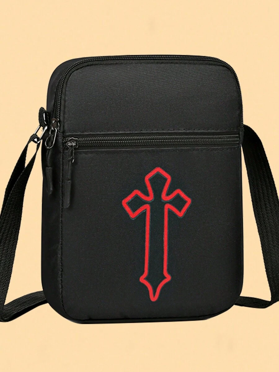 [Jul] Herr Casual Multi-Compartment Axelväska, Nylon Herrväska, Herr Business Bag Series Plånbok, Jul Thanksgiving Höst Resa Vinter Gåva Semester Förvaringsväska Handväska Sportväska Axelväska Sommar Tillbaka till skolan Material Tryckt Miniväska Plånbok Axelväska Förvaringsväska Semester - Multifärgad - Visa 1