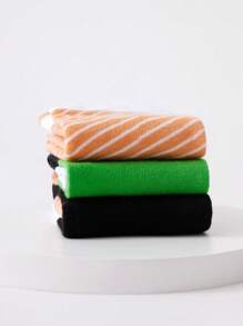 3 pares de calcetines tipo tripulación con diseño de sushi, calcetines divertidos y novedosos unisex para pareja, para uso casual, festivo, de fiesta, de uso doméstico, transpirables y cómodos