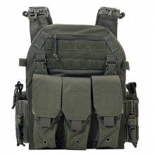 1000D Nylon Fabric Quick Releaseable  6094K Tactical Vest With Triple Magazine Pouch - xanh quân đội - Xem 2